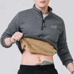 Talvine dressipluus Meeste pikkade varrukatega Meeste Fliisvoodriga soe kampsun Puhasv&auml;rviline Quarter Lukuga dressipluus Paks Plus Suurus 8XL 2XL lahe must v&auml;rv