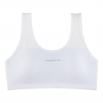 T&uuml;drukute puuvillane hingava v&otilde;rgust treeningrinnahoidja fikseeritud alusraamiga XL (80-105 jin) valge