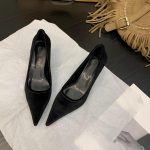 Naiste Madala Kontsaga Terava Ninaga Kingad Sametised Slip-on Mugavad Naiste Kontsaga Kingad Stiletto 5cm Veinipunane Suvised K&otilde;rge Kontsaga Kingad uus 35