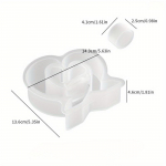 Isetegemise s&uuml;damekujuline k&uuml;&uuml;nlaornament silikoonvorm k&uuml;&uuml;nlajala alus ornament kips tsement vaikvorm kodukaunistus variable