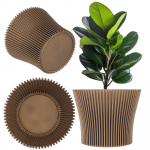 KADAX Doniczka Donica Na Kwiaty 11cm Osłonka Rośliny Kwietnik Plastikowa Biała 11 cm valge