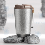 Kahekordse seinaga titaankattega termostass, termokruus, kaasaskantav mini 280 ml joogiklaas, isoleeritud 10 tundi, Ti veepudel, vaakumkolbid 280ml 9OZ roheline