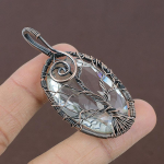 Tree Of Life White Topaz Copper Wire Wrap Jewelry Pendant 2.36 w1n73