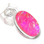 Pink Triplet Opal Handmade 925 Sterling Silver Jewelry Pendant 1.85 k4s82