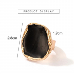 Oil Big Joint Ring Gooti ehted Bohemian Black Stone S&otilde;rmus naistele Meeste v&otilde;lusid