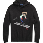 Polo Ralph Lauren S&uuml;gis/Talv 23 Kapuutsiga Suusakaruga Tikitud Pikkade Varrukatega Kampsun Meeste kampsun Must MNPOSWE16820055-001 S gray