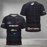 Quick Dry hingav Padel Tennise f&auml;nnid T-s&auml;rk Meeste tennise treening l&uuml;hikeste varrukatega riided suvised 3D-printidega O-kaelusega T-s&auml;rgid Top 3XL