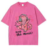 &Uuml;lisuur T-s&auml;rk, happepestud tr&uuml;kiga retro punk T-s&auml;rk meestele, naistele, t&auml;iskasvanutele, 100% puuvill, Harajuku vabaaja t&auml;navamood S