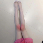 P&otilde;lvepikkused punased valged sokid - Armsad T&uuml;drukulikud Magusad Seksikad Mitmek&uuml;lgsed Punased Jaapani-stiilis P&otilde;hisukap&uuml;ksid One Size