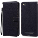 Xiaomi Redmi 4A &uuml;mbris Redmi 4A 4 A Luksuslik nahast rahakoti klapp&uuml;mbris Xiaomi Redmi 4A a4 &uuml;mbris rahakott telefoni kotid Coque Funda For Redmi 4A must