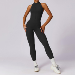 Paljas Kiiresti Kuivav T&otilde;mblukuga Ilusa Seljaga Joogakombinesoon, K&otilde;rgintensiivne Fitnessitreening, Spordiks Tight-Fitting Kombinesoon Naistele M black