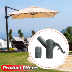 Patio Umbrella Lifting Fixed Handle Parasol Accessories Easy to Install Bracket Central Column