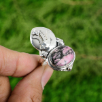 Looduslik Rodoniidi Kivist Virnastatav Lind Reguleeritav S&otilde;rmus 925 H&otilde;be Naistele Adjustable