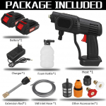 15000mAh Juhtmeta K&otilde;rgsurvepesur Pihustusp&uuml;stol Autopesu Survevesi Otsik Puhastusmasin 18V Aku jaoks 1500W 2*Batteries