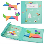 &Otilde;ppem&auml;nguasi - LX - 96 Magnetiline Tangramm-pusle - Reis ja kaardid - Roheline - Unisex