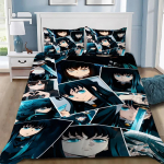 Tekikate Demon Slaye 3D Peen Muichiro Tokito Anime Digitaaltr&uuml;kiga Voodipesu Komplekt Tekk Voodi Noorte Kodu Dekoor Poiste Kingitus 100x135cm