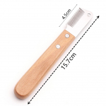 Lemmiklooma karvaeemaldusnuga Professionaalne koerakamm roostevabast puidust k&auml;epidemega eemaldamisnuga Lemmiklooma karvaeemaldusvahendi hooldusharjad