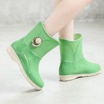 Kevadine Naiste Vabaaja V&auml;lismood Keskmise S&auml;&auml;rega PVC Vihmasaapad Soojad Veekindlad Saapad Naiste Mugavad T&ouml;&ouml;vee Saapad Uued 41