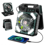 Kaasaskantav v&auml;li-BBQ ventilaator, telkimise p&auml;ikeseventilaator reguleeritava heledusastme ja tuulekiirusega, v&auml;litelkimiseks, telkidesse, &ouml;&ouml;kalap&uuml;&uuml;giks green-2000mAh