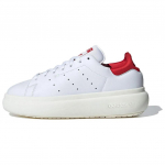 Adidas Stan Smith Platvorm Valge Punane Naiste Tennised Pilvevalge Helebeež Parem Punane IE0452 38