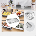 Deep Drainage Hollow Tea Tray Designed for Food Storage at Parties 27cmx20cm