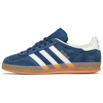 adidas Gazelle Indoor &Ouml;ine Indigo Meeste Tossud Sinine Mahedav Valge Kuldne Metallik JQ8393 38