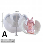 Ingli printsessi k&uuml;&uuml;nal silikoonvorm tiibadega t&uuml;druk kook DIY kodu kaunistus ehtevalmistusvorm tarvikud j&otilde;uluvorm A