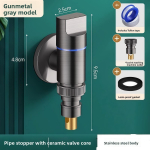 Majapidamises kasutatavad roostevabast terasest pesumasinakraanid koos veekindla ventiiliga G1/2 &Uuml;he k&uuml;lma veega seinale paigaldatav kraan Vannitoatarvikud