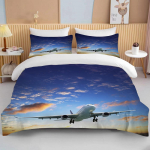 mood 3D-prindiga lennuki voodipesukomplekt, multifilmimustriga tekikotid padjap&uuml;&uuml;ridega, pehme voodipesu, kohandatud voodipesu, dropshipping EU single(135x200cm)