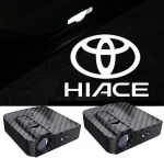 Universaalne Toyota Hiace 200 seeria Super GL juhtmevaba auto logo LED tervitusukse viisakusvalgusti Toyota Hiace Light jaoks, 2004-2024 must