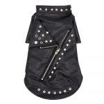 Lemmikloomatarbed S&uuml;gis- ja talve veekindlad koerte riided V&auml;ikese koera jope Mootorrattariided Kutsika kassi soojad nahkriided L must