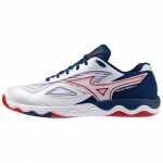 Mizuno Wave Medal 7 Wide Valge Salsa Hallikassinine Unisex Tennised 81GA241501 42.5