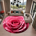 Luksuslik kuldse servaga roosimustriga &uuml;mmargune p&otilde;randamatid K&ouml;&ouml;k Esik Jooksvaip Magamistoa Elutuba Pehme vaip Libisemiskindel vaip 160X160cm heleroosa v&auml;rv