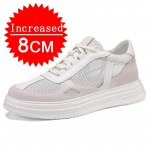 Mood Meeste Ehtsast Nahast+v&otilde;rk Suurendavad 6CM 8CM K&otilde;rgust Suurendavad Kingad &Otilde;&otilde;nes V&auml;ljal&otilde;igatud Vabaaja V&otilde;rgust Tossud Suvine Jalats V&otilde;rgust Hingav King 44