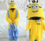 2025  Laste Minions Kigurumi &Uuml;hesosast Cosplay Anime Kost&uuml;&uuml;m Talvine Flanell Kawaii Pidžaama Halloween J&otilde;ulud R&otilde;ivad 120&Other
