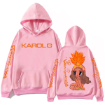 Karol G TROPICOQUETA 2025 Huppar Harajuku Hip Hop Pullover Topp Dressipluus Kingitus M pink