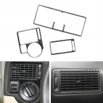 S&uuml;sinikkiust auto k&uuml;lgmine armatuurlaua paneel keskmine kliimaseade v&auml;ljalaskeava ventilatsioonikate VW Golf 4 Jetta Bora MK4 R32 GTI 1999-2004 jaoks side 2pcs LHD