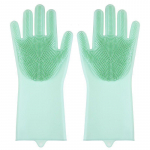 Lemmikloomade hooldamine Puhastuskindad Koera kassi vannitamiseks &scaron;ampoon Kinnas Scrubber Magic N&otilde;udepesu puhastusvahend K&auml;sn Silikoon Karvaeemaldus Kinnas Light Green