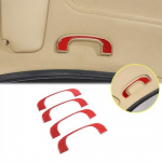 Red Carbon fiber Interior Roof Handle Trim Sticker For BMW 3 Series E90 2005-12