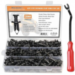 200pcs Fender Clips w/Remover for ATV UTV Fit 8mm 5/16 inch Hole Push -201