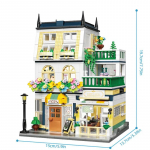 998 tk City Flower House ehitusklotsid Loov Taimede Villa Mudelklotsid Lauakaunistus DIY M&auml;nguasi Lastele
