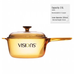 Corning VISIONS Merevaigukollane Klaaskeraamiline Kastrul 2,5L