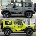 Applicable to the new Suzuki JIMNY car stickers, flower painting, modified Jimny car body mud decorative color stripe sticker pa must