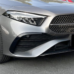 L&auml;ikiv Must Eesmise Kaitseraua Huul Eesmise Iluv&otilde;re Liist Benz A-klassile W177 A180 + AMG 2018+ Autokere Spoiler Kleebis Tarvikud-A87Q Glossy Black