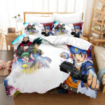 3D-prinditud anime Beyblade voodipesu kollektsioon Tekikate Tekk Voodi kollektsioon Tekikate Padjap&uuml;&uuml;r Kuningas Kuninganna Twin Suurus Poistele T&uuml;drukutele T&auml;iskasvanutele EU Twin 135x200cm