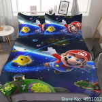 Mugav beebivoodipesu komplekt anime Super Mario anime 3D tekikate lapsele lastele teismelistele t&auml;iskasvanutele kodutekstiil tekikate EU Single(135*200cm)3pcs