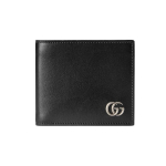 Gucci GG Marmont Kahekordne Nahast Rahakott H&otilde;bedase Logoga Meeste rahakott Must 4287260YK0N1000 Box(Basic Set+Box)