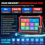 BAZARLAND30.KINGBOLEN K8 PRO, outils de diagnostic de voiture syst&egrave;me 34 r&eacute;initialiser la codage ECU Test bidirectionnel.