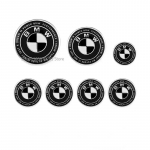 7 tk. Sobib BMW auto embleem logo esikapoti logo 82mm+ tagumine logo 74mm+ rattakate 68mm+ rooli kleebis 45mm. 82 82 68x4 45