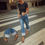 2026 Uued Naiste Venivad Sirge L&otilde;ikega Teksap&uuml;ksid, K&otilde;rge V&ouml;&ouml;koht Mansetiga &Auml;&auml;risega Denim P&uuml;ksid, Vintage Vabaaja P&uuml;ksid Kevadeks Suveks S tumesinine v&auml;rv